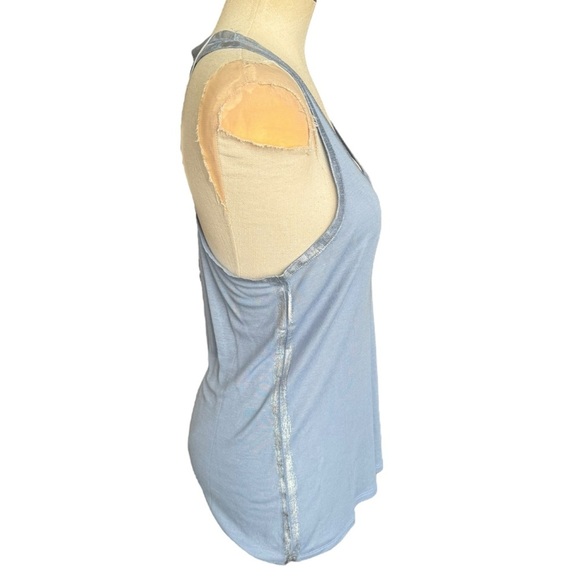 NWT Zadig & Voltaire Ander Foil Racerback Tank - Horizon Blue Small - Picture 5 of 9